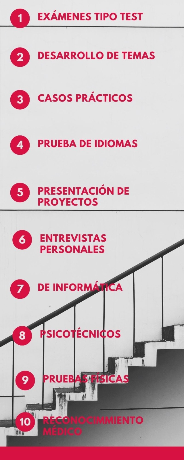 Pruebas para las oposiciones