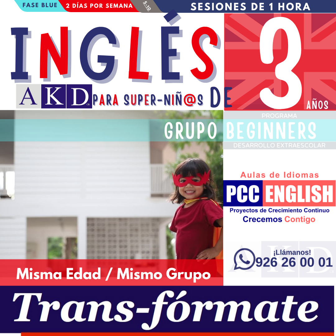 ingles para 3 años