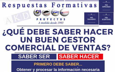 ¿Qué debe saber hacer un buen Gestor comercial de Ventas?